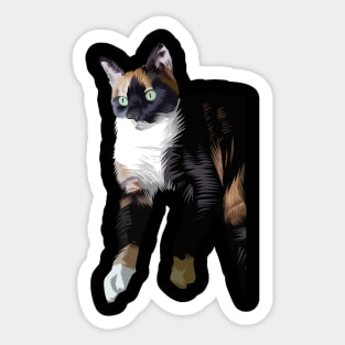 shocked cat-vector art Sticker
